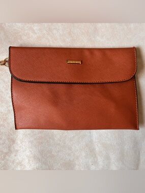 Women's Tan Wristlet Clutch - Elegant Everyday Wallet